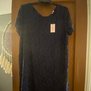 Lace Navy Blue short sleeve Juicy Couture dress